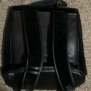 Tote and carry suede carry backpack